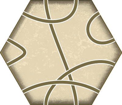 Completed hexagonal tile Completed hexagonal tile