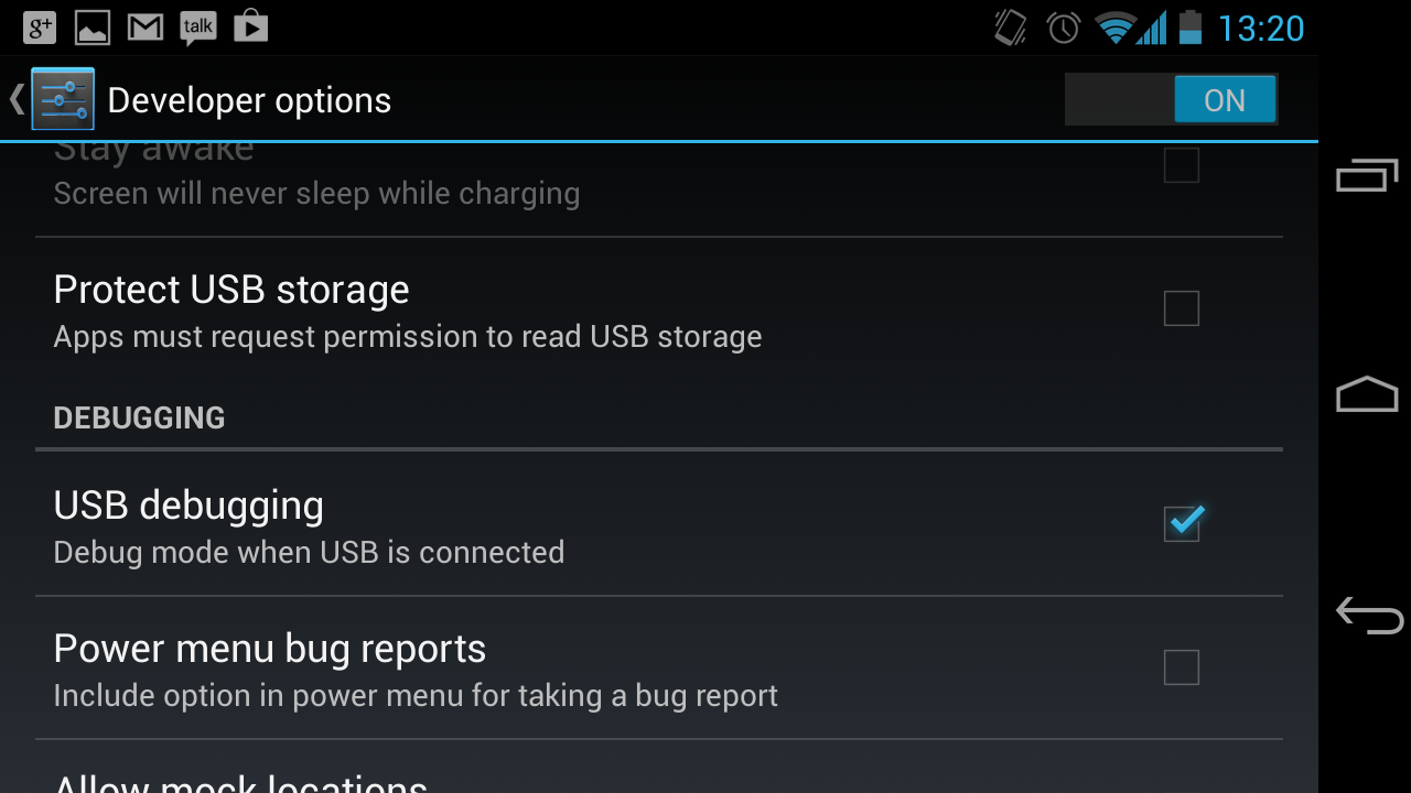 Enable USB Debugging Enable USB Debugging